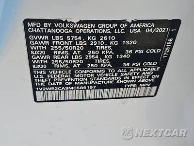 2021 Volkswagen Atlas V6 SE w/Technology - zdjęcie 15 z 26 - miniatura