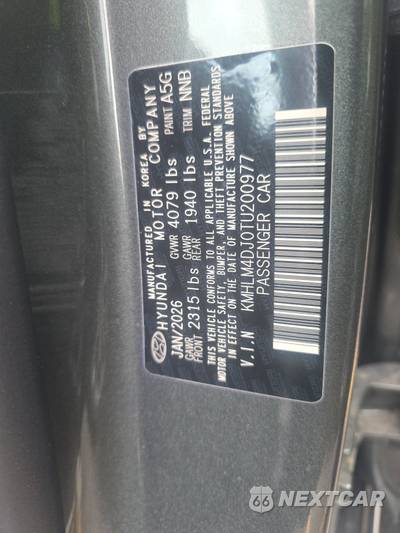 2026 Hyundai Elantra Hybrid Blue - zdjęcie 14 z 23 - miniatura
