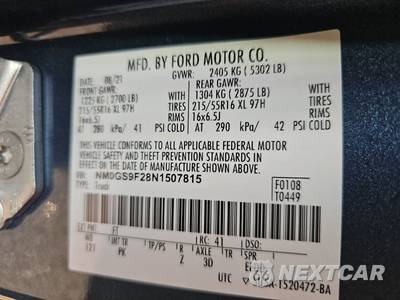 2022 Ford Transit Connect Passenger Wagon XLT Minivan w/Rear Symmetrical Doors 120.6" WB - zdjęcie 14 z 24 - miniatura