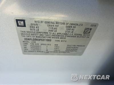 2015 Chevrolet Equinox LT 2LT - zdjęcie 14 z 38 - miniatura