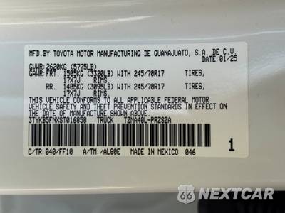 2025 Toyota Tacoma SR5 Crew Cab Medium Bed - zdjęcie 42 z 48 - miniatura