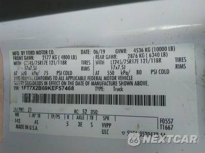 2019 Ford Super Duty F-250 XL Extended Cab Medium Bed w/Rear Doors - zdjęcie 17 z 28 - miniatura