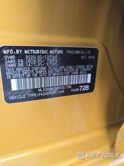 2024 Mitsubishi Mirage Black Edition - zdjęcie 14 z 31 - miniatura