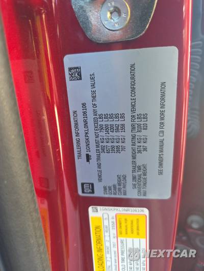 2022 Chevrolet Tahoe Z71 2Z7 - zdjęcie 15 z 24 - miniatura