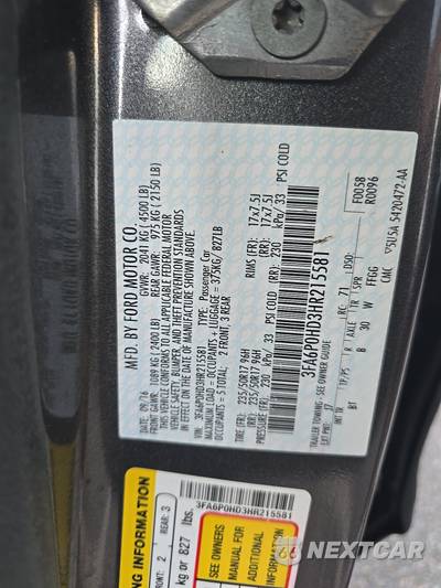 2017 Ford Fusion SE - zdjęcie 14 z 31 - miniatura
