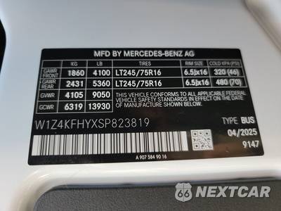 2025 Mercedes-Benz Sprinter 2500 Passenger Van Standard Roof 144.0" WB - zdjęcie 13 z 25 - miniatura