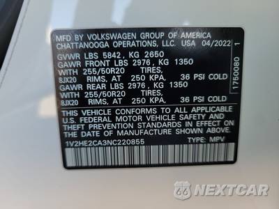 2022 Volkswagen Atlas Cross Sport V6 SE w/Technology - zdjęcie 14 z 22 - miniatura