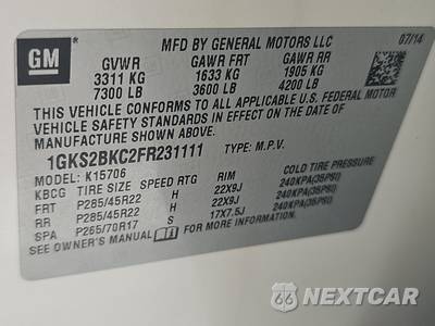 2015 GMC Yukon SLT 4SA - zdjęcie 15 z 33 - miniatura