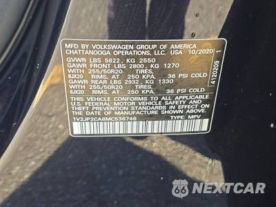 2021 Volkswagen Atlas 2.0T SE w/Technology - zdjęcie 15 z 28 - miniatura