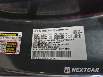 2019 Honda Odyssey Elite 118.1" WB - zdjęcie 15 z 26 - miniatura