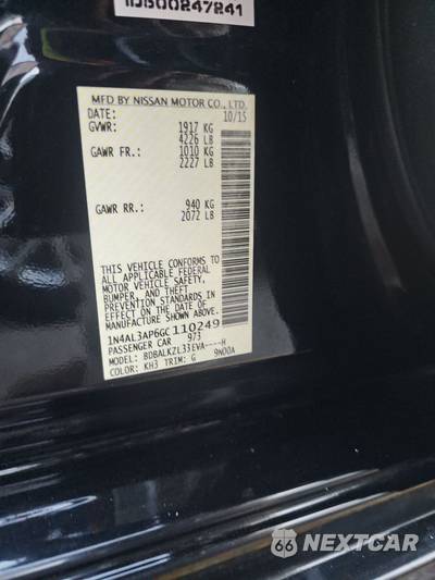2016 Nissan Altima 2.5 SV - zdjęcie 14 z 24 - miniatura