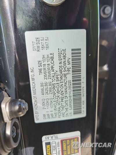 2017 Honda CR-V EX-L - zdjęcie 14 z 18 - miniatura