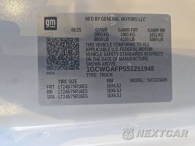 2025 Chevrolet Express 2500 Cargo Van 1WT 135.0" WB - zdjęcie 14 z 32 - miniatura