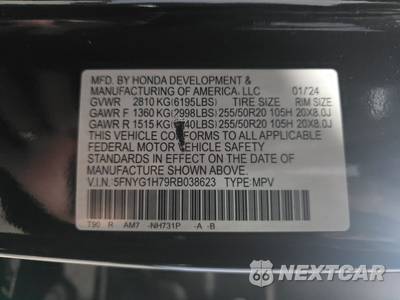 2024 Honda Pilot Touring - zdjęcie 15 z 19 - miniatura