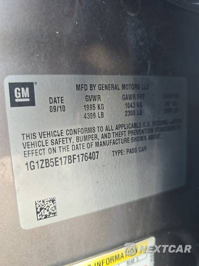 2011 Chevrolet Malibu LS 1LS - zdjęcie 14 z 58 - miniatura