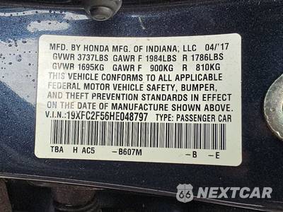 2017 Honda Civic Sedan LX - zdjęcie 14 z 33 - miniatura