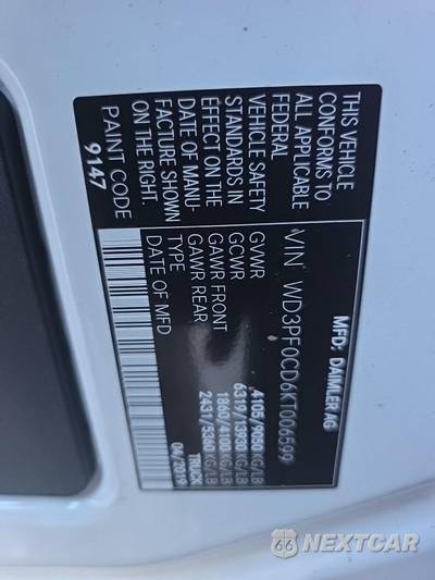 2019 Mercedes-Benz Sprinter 2500 Cargo Van Standard Roof 144.0" WB - zdjęcie 17 z 22 - miniatura