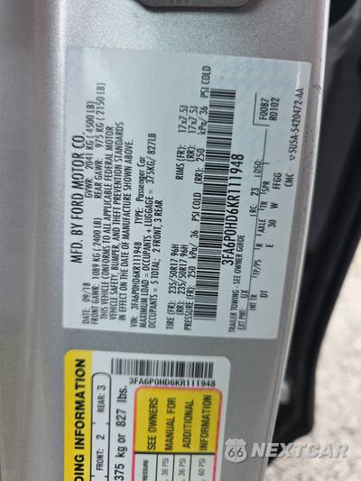 2019 Ford Fusion SE - zdjęcie 14 z 25 - miniatura
