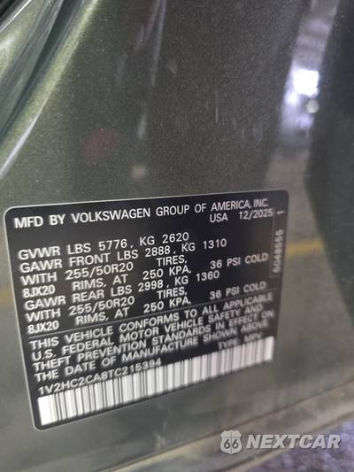 2026 Volkswagen Atlas Cross Sport 2.0T SE w/Technology - zdjęcie 14 z 29 - miniatura