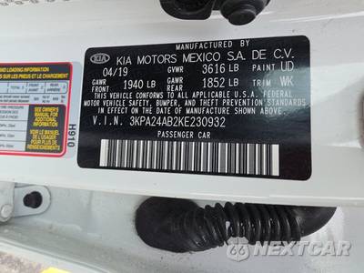 2019 Kia Rio LX Sedan - zdjęcie 14 z 29 - miniatura