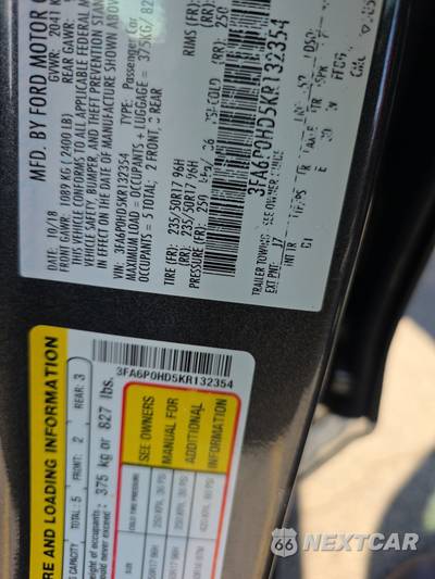 2019 Ford Fusion SE - zdjęcie 14 z 28 - miniatura