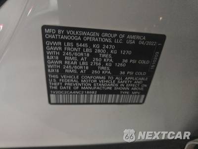 2022 Volkswagen Atlas Cross Sport 2.0T SE - zdjęcie 14 z 19 - miniatura