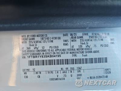 2025 Ford Transit 250 Cargo Van Low Roof 130.0" WB - zdjęcie 13 z 24 - miniatura