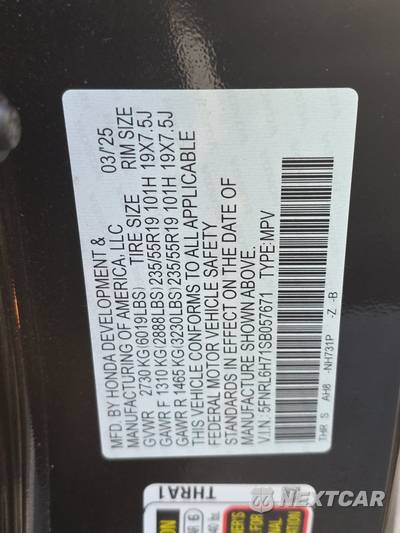 2025 Honda Odyssey Sport L 118.1" WB - zdjęcie 15 z 31 - miniatura