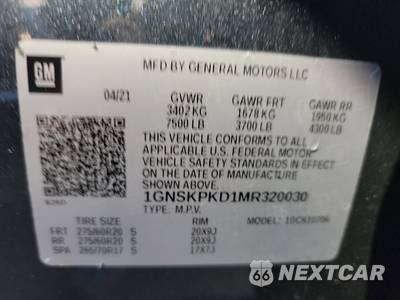 2021 Chevrolet Tahoe Z71 2Z7 - zdjęcie 14 z 21 - miniatura