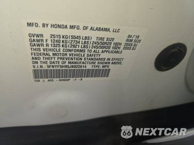 2018 Honda Pilot Touring - zdjęcie 14 z 28 - miniatura